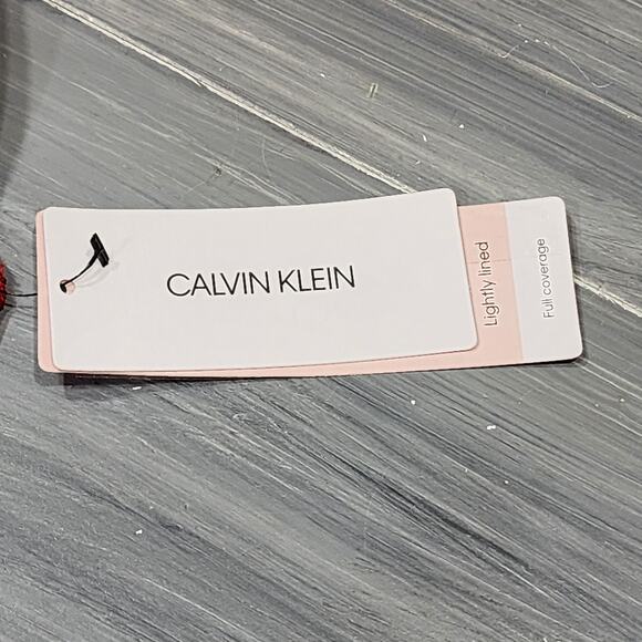 Calvin Klein T Shirt Bra Perfectly Fit Etched Lace QF5331‎ 32C Red - Picture 7 of 9